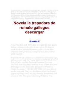 Novela La Trepadora de Romulo Gallegos Descargar