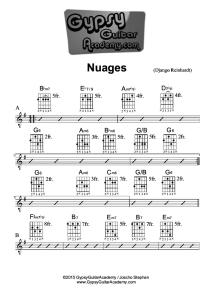 Nuages Chords Leadsheet