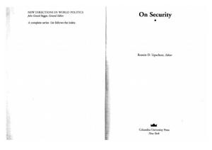 O. Waever - Securitization and Desecuritization