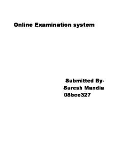 Online Examination System Srs