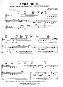 Only Hope Piano Sheet Music