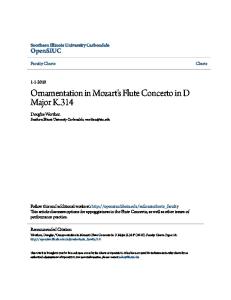 Ornamentation in Mozarts Flute Concerto in D Major K.314