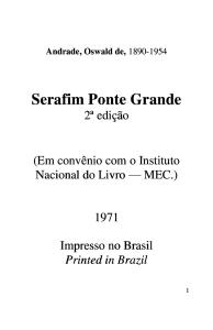 Oswald de Andrade - Serafim Ponte Grande