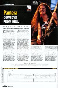 Pantera - Cowboys From Hell (Songbook, Guitar Tab, Tablature)
