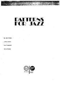 Patterns for Jazz Bass