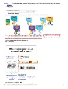 PDF 110 Problemas Para Repasar Matematicas 2 Primaria