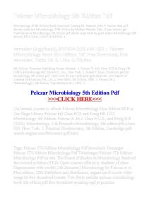 Pelczar Microbiology 5th Edition PDF