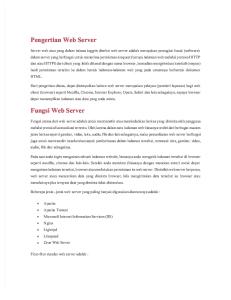 Pengertian Web Server