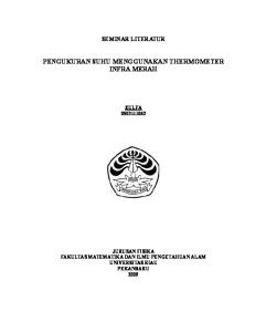 Pengukuran Suhu Menggunakan Termometer Inframerah