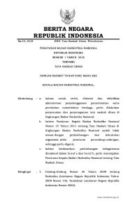 Peraturan BNN 2018 tentang Tata Naskah Dinas.pdf