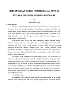 Perbandingan Sistem Pemerintahan Antara Negara Indonesia Dengan Australia