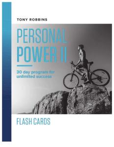 Personal Power II Flash Cards