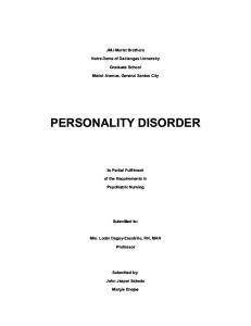 Personality Disorder