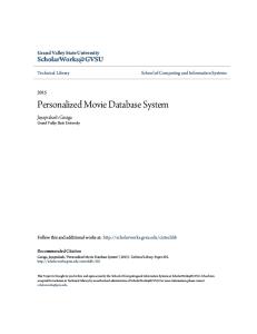 Personalized Movie Database System