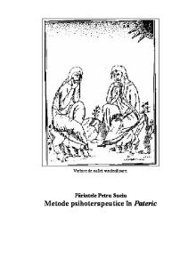 Petru Suciu - Metode Psihoterapeutice in Patericul egiptean