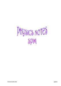 Physics Notes SPM @ JMCO