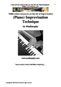 (Piano) Improvisation Technique