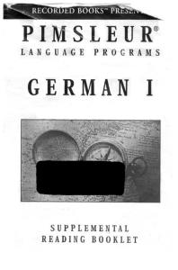 Pimsleur - German I - Booklet.pdf
