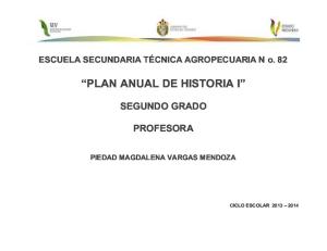 Plan Anual 2013-2014 Piedad Historia 1
