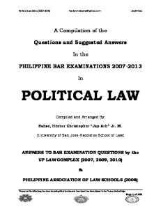 Political-Law-Philippine-Bar-Examination-Questions-and-Suggested-Answers