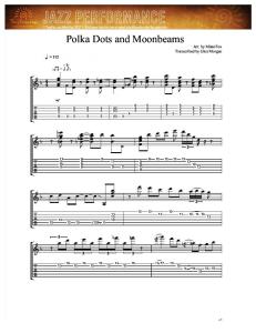 Polka Dots and Moonbeams: Arr. by Mimi Fox Transcribed by Glen Morgan