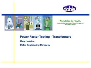 Power Factor or Tan-Delta Test