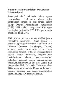 PPKN Peran Indonesia Dalam Percaturan Internasional