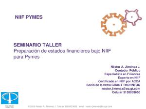 Preparación de Estados Financieros Bajo Niif Para Pymes Ctcp