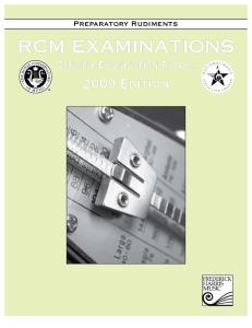 Preparatory Rudiments practice exam 2009