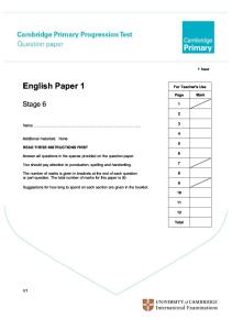 Primary Progression Test - Stage 6 English Paper 1.pdf