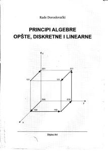 Principi Algebre, Opste, Diskretne i Linearne - Doros