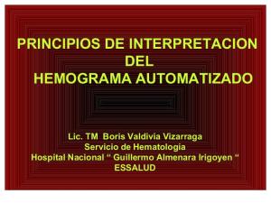 principios de interpretacion del  hemograma automatizado