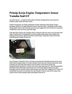 Prinsip Kerja Engine Temperature Sensor Yamaha Soul