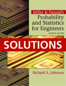 Probability and Statistics for Engineers - Solutions