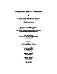Product and Service Innovation