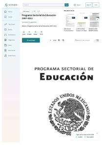 Programa Sectorial de Educación 2007-2012