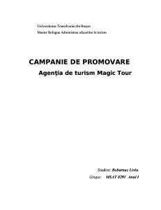 Proiect -Campanie de promovare magic tour