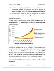 Project on Credit Default Swaps in India
