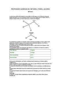 Propiedades Químicas Del Metanol