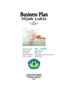 Proposal Business Plan Hijab Lukis
