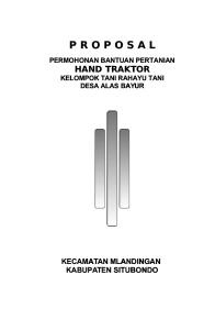 Proposal Permohonan Bantuan Alat Mesin Pertanian_hand Traktor_rahayu Tani