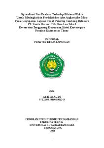 Proposal PKL Alat Angkut-Muat Fakultas Teknik Universitas Kutai Karetanegara