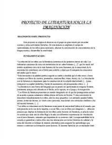 PROYECTO DE LITERATURA PARA SALA DE 4 años
