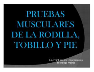 Pruebas Musculares de Rodilla, Tobillo y Pie