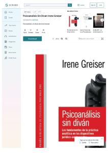 Psicoanalisis Sin Divan Irene Greiser