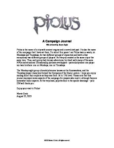 Ptolus Campaign Journal