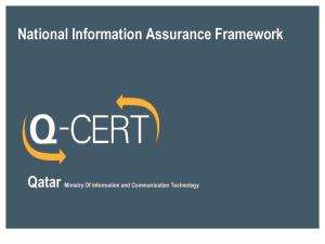 Qatar National Information Assurance Framework Ismael