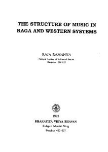 Ramanna,The Structure of Music in Ragas and in Western Systems