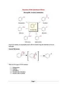Reactions With Benzene