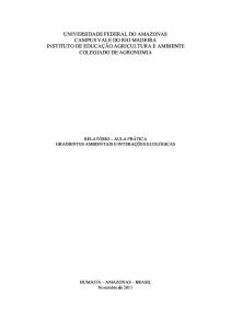 Relatório aula de campo de Ecologia Geral